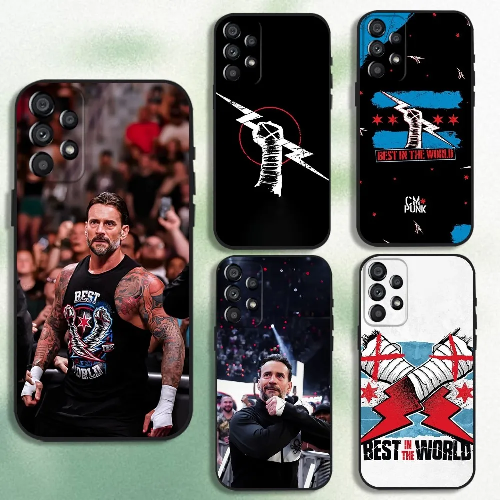 

WWE CM P-Punk Phone Case For Samsung Galaxy A20,A21s,A22,A31,A32,A52,A53,A72,73,A80 Soft Black Cover