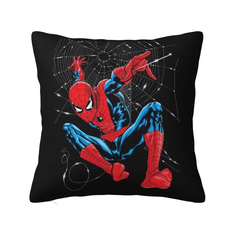 Custom Spiderman Nordic Throw Pillow Covers Spider Web Cushions Cover for Sofa