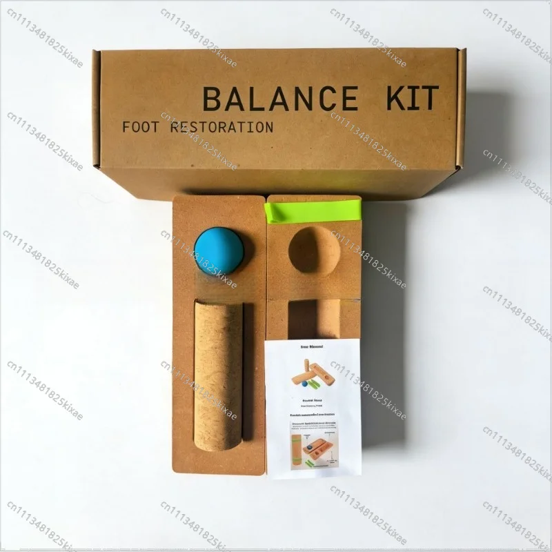 For Natural Cork Half Detachable Yoga Column Balance Trainer Massage Leg Relaxation Kit