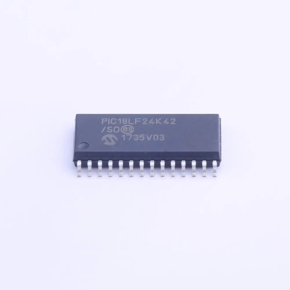 

16KB 1KB RAM 256B EE ADC2 5b DAC DMA VI Comp PWM CCP CLC CWG HLT PIC18LF24K42T-I/SO