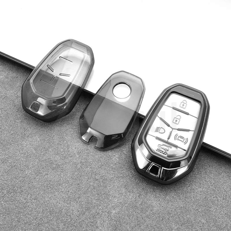 TPU Car Remote Shell Fob Holder Key Case Cover For Ssangyong Rexton Y400 Y450 G4 2021 2022 Keyless Protector Accessories