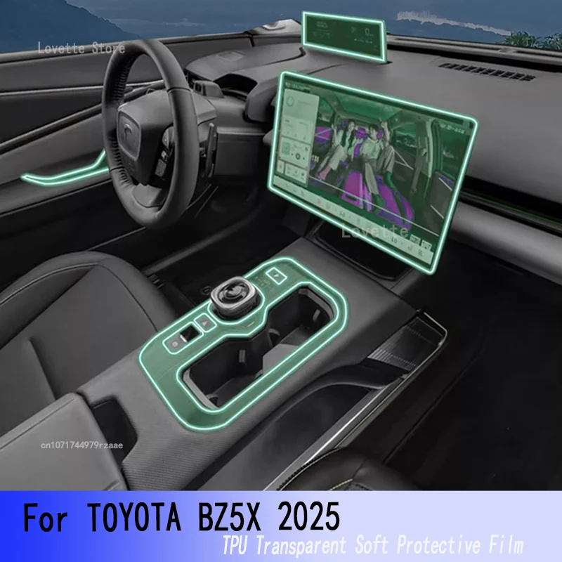 

For TOYOTA BZ5X 2025 Car Navigation Instrucment condition Protective TPU Gearbox Screen Protector condition Fitting