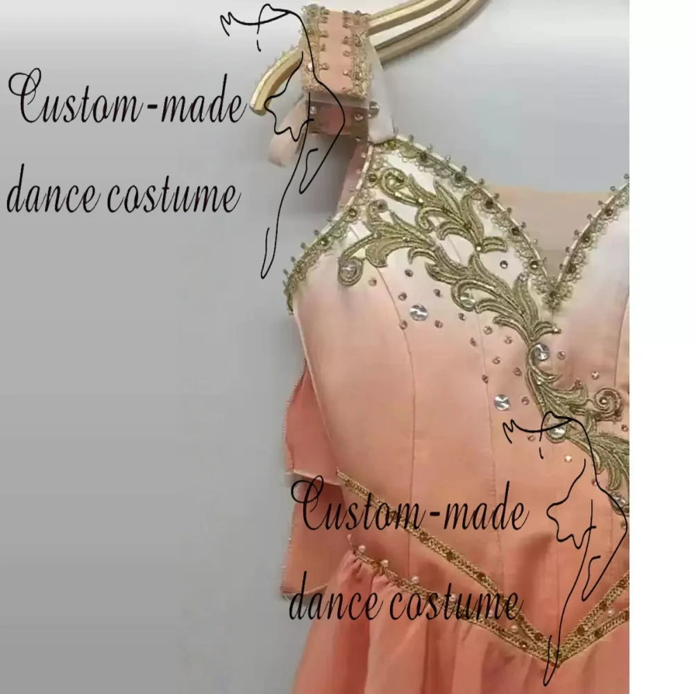 Love God Orange Cupid Talisman Variations Chiffon Short Dress Ballet Performance Costume Customization