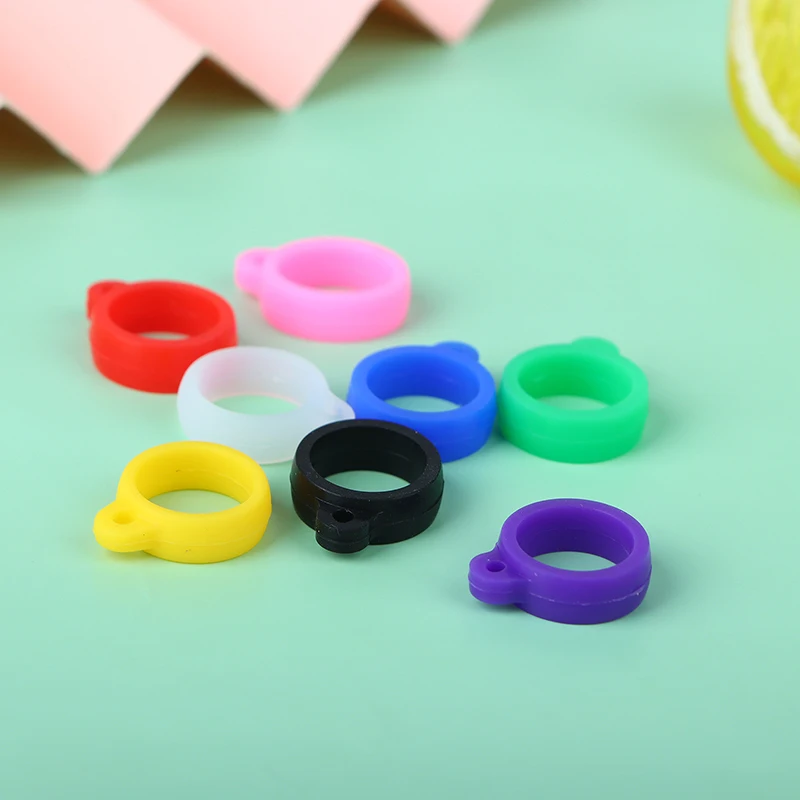 10Pcs Universal Anti-Lost Necklace Lanyards Ring Portable Anti-drop Cigarette Silicone Ring Lanyard Holder With Soft Hoop