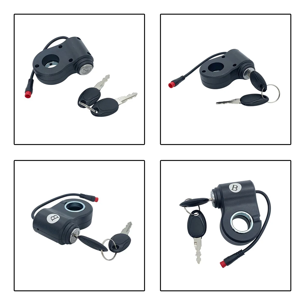 

Ключ зажигания для скутера, переключатель запуска для поездок на работу, черный, надежное соединение, переключатель дроссельной заслонки, водонепроницаемый жгут проводов