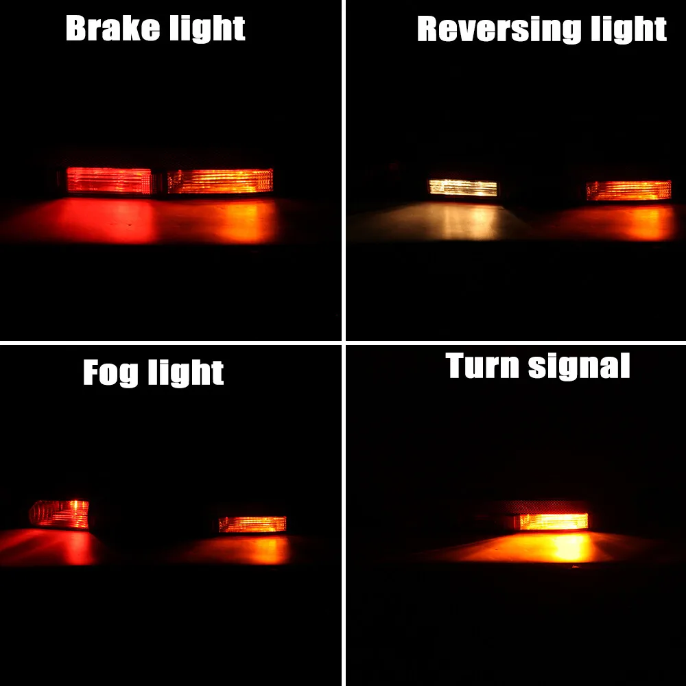 Brake Light rear right replace For Audi Q7 2016 2017 2018 2019 2020 2021 Rear Tail Bumper Reflector Fog Lamp Red Lens Right