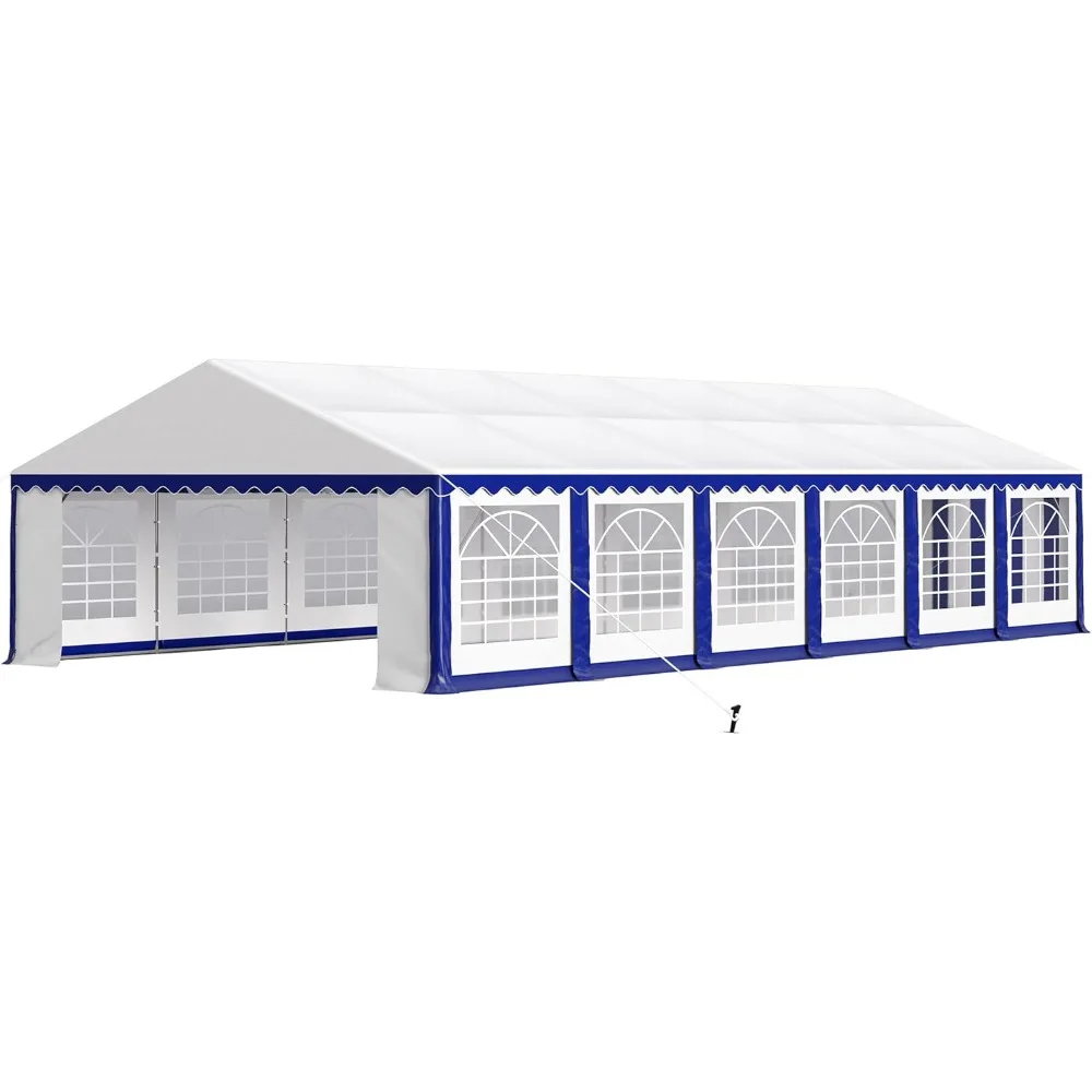 Large Outdoor Canopy Wedding Party Tent with Removable Side Walls & 7 Storage Bags,