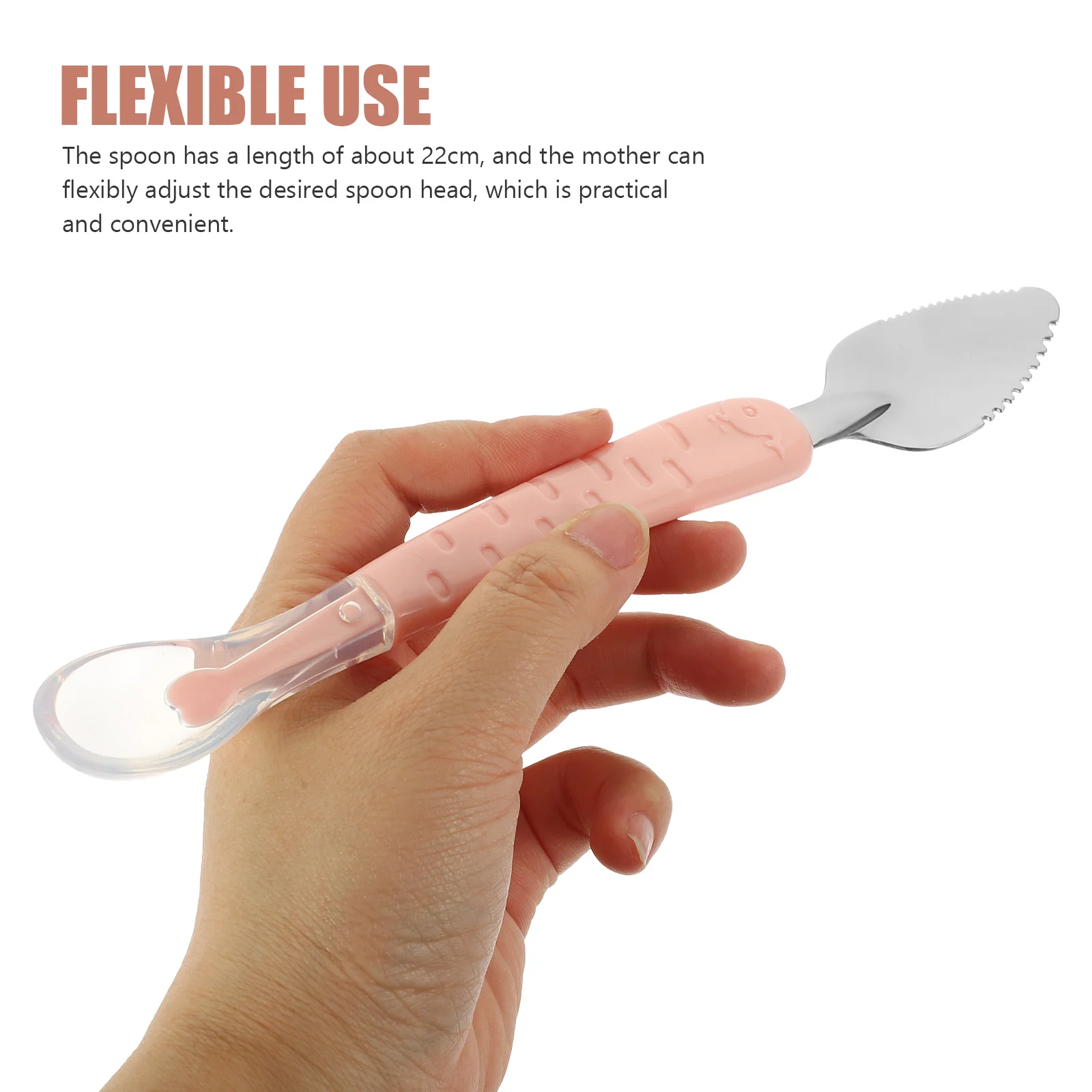 

Double Head Baby Spoon Fruit Puree Scraping Tool Silicone Steel Spoons Storage Box Travel Feeding Supplies Infant