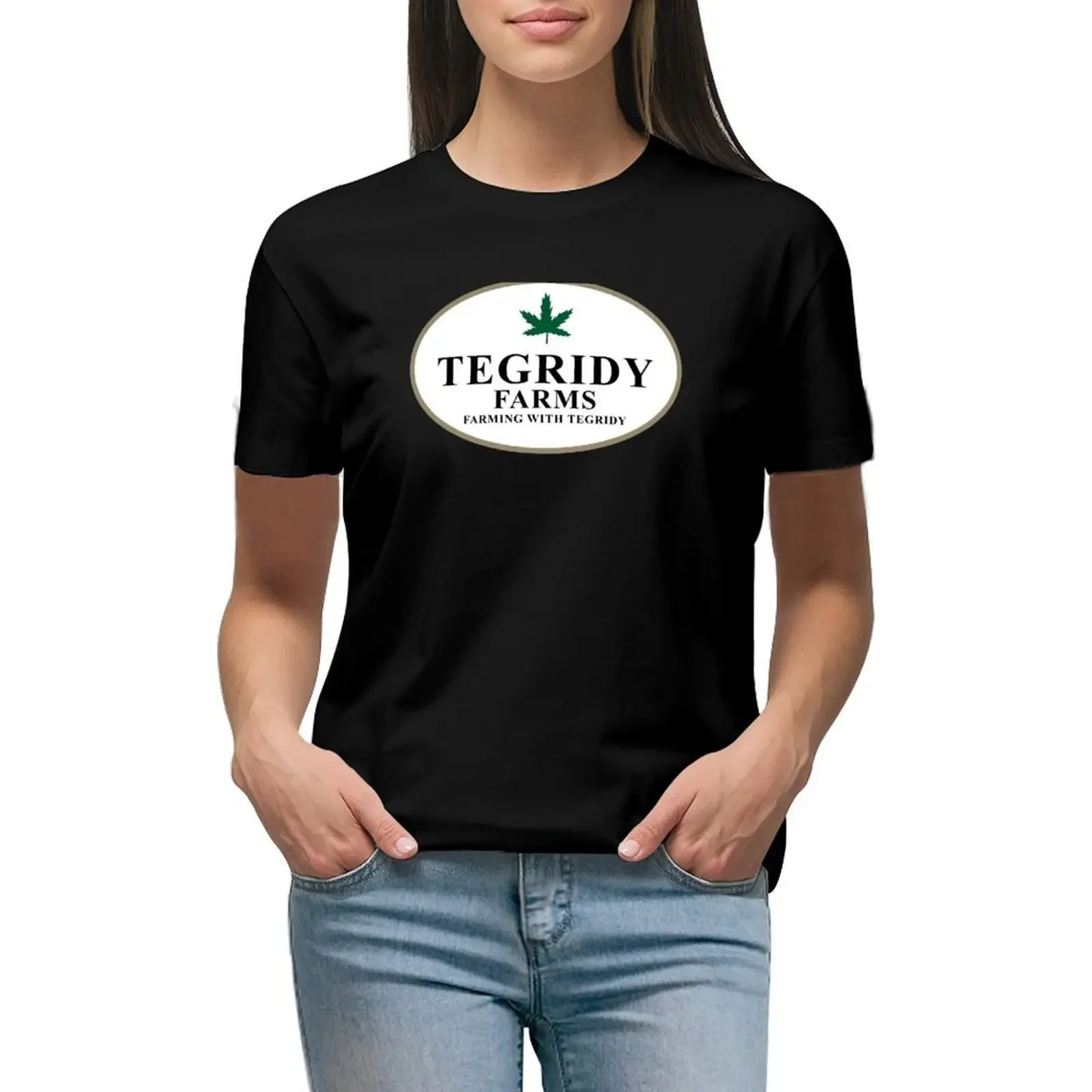 

Tegridy Farms T-Shirt animal print summer top shirts graphic tees heavyweights Woman T-shirts