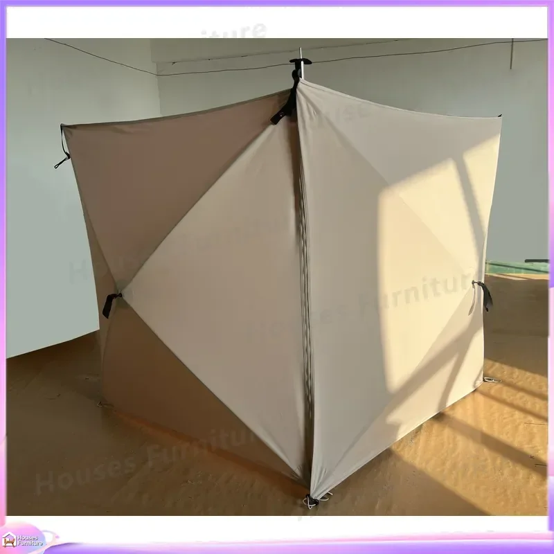 Parasol de Lona para Exteriores, Cortavientos, Cálido, para Picnic, Caravana, Toldo Portátil, Protección Solar, Bloqueador de Viento para Playa