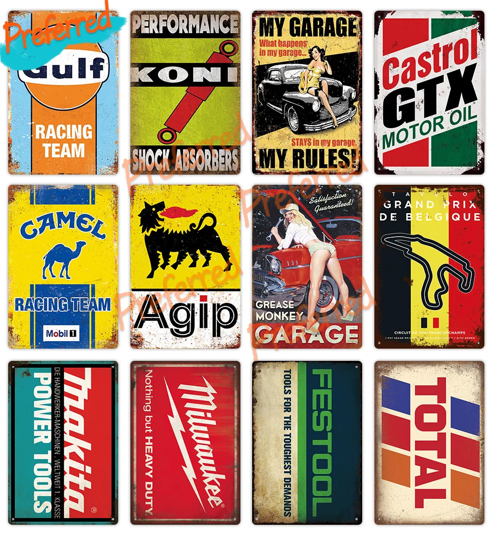 Creative car stickers gulf retro sign tin sign retro poster bay decal vinyl high quality car window styling decal PVC
