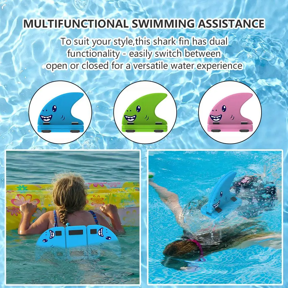 

EVA Children's Swimming Training Freestyle Practice Flotation Shark Board Fin Flotation Safety Water Back Play Toys Board B5F7