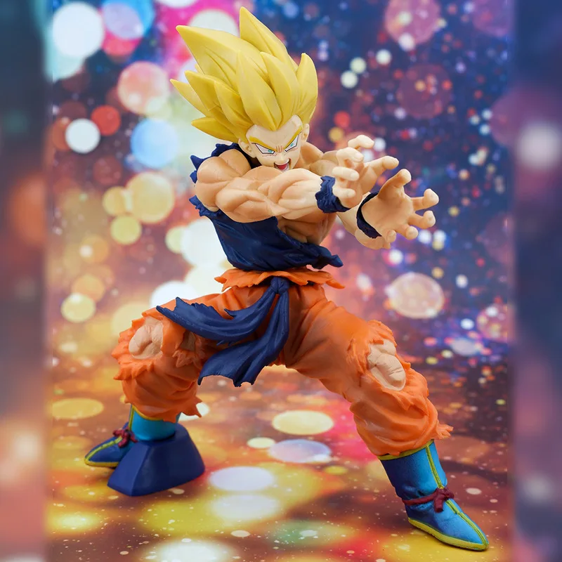 Dragon Ball Battle Damage Shockwave Goku Improved Version Boxed Figure Anime Collection of Ornaments Children's Holiday Gifts