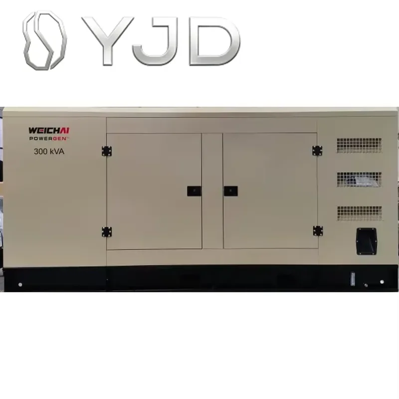 YJD Water Cooled Silent Type 250kw diesel Generators Powered by WEICHAI WP10D264E200