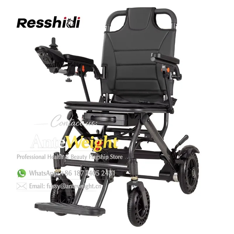 15kg Ultra Light Folding Power Wheelchair Aluminum Alloy Easy Control Travel Electric Wheelchair