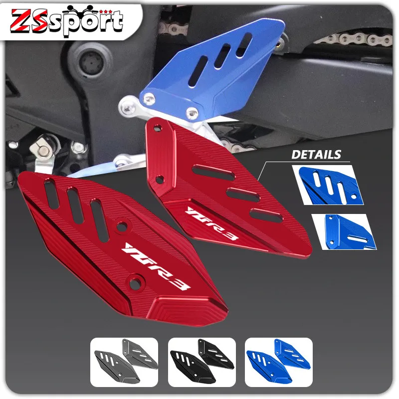 

Motorcycle Accessories For YAMAHA YZF R3 R25 YZFR3 YZFR25 CNC FootPeg Footrest Front Pedal Wing Bracket Heel Plates Protector