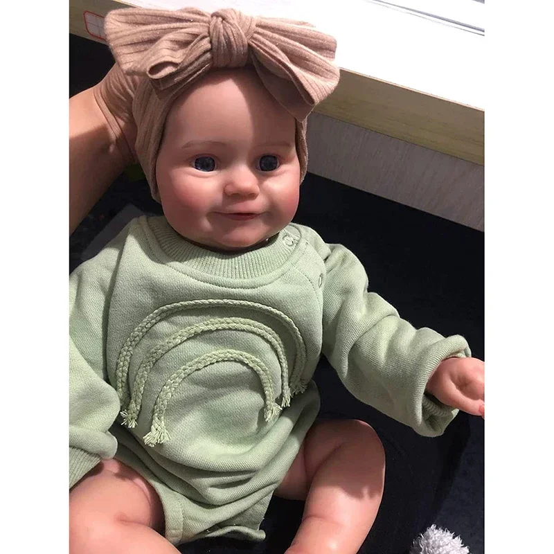 20inch 50cm Newborn Girl Baby Lifelike Real Soft Touch with Hand-Drawing Hair Handmade Art Doll