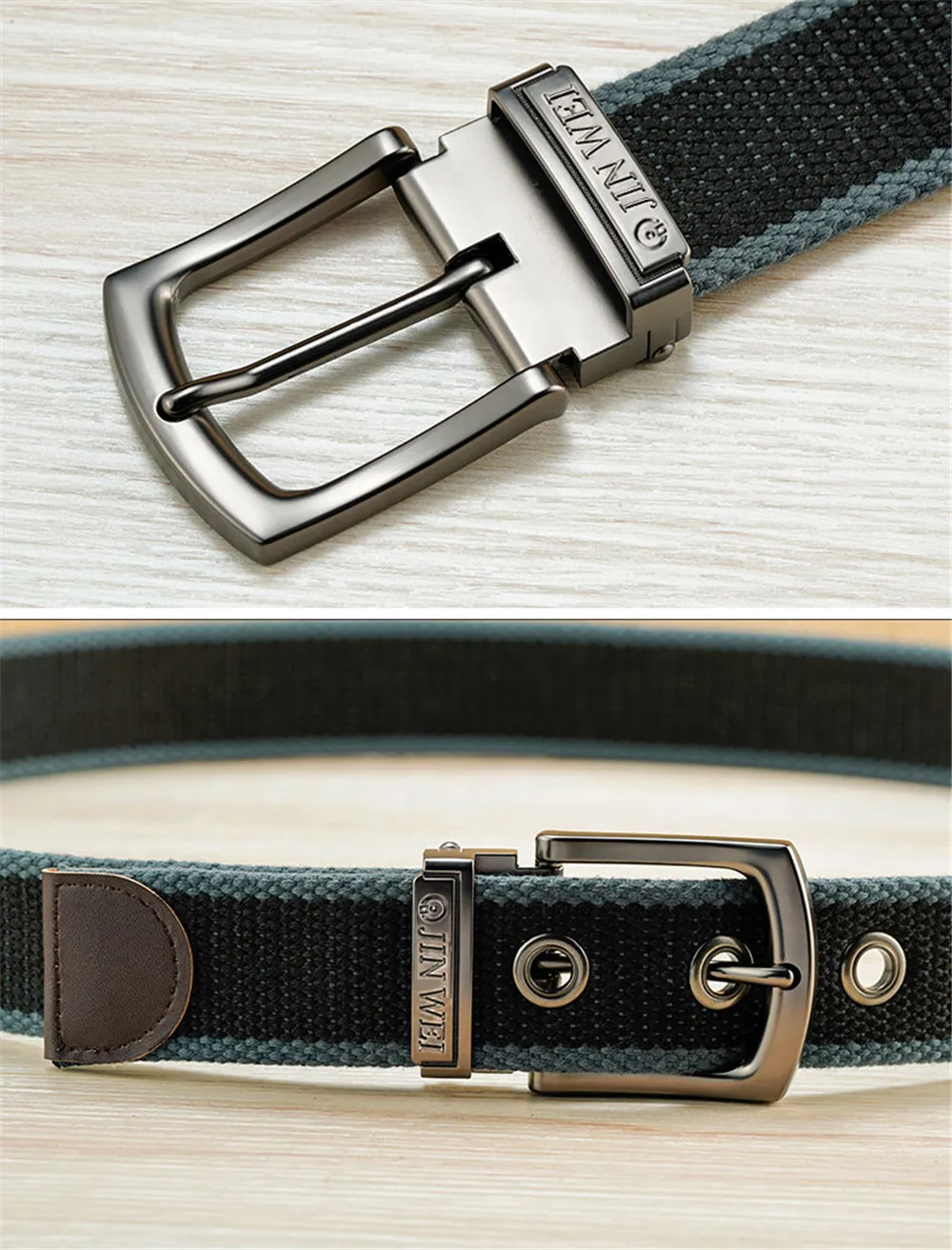 Hochwertige Outdoor-Gürtel in Übergröße 110 120 130 140 150 160 CM Canvas-Gürtel für Herren mit Legierungsstiftschnalle Jeansgürtel – Detail 5