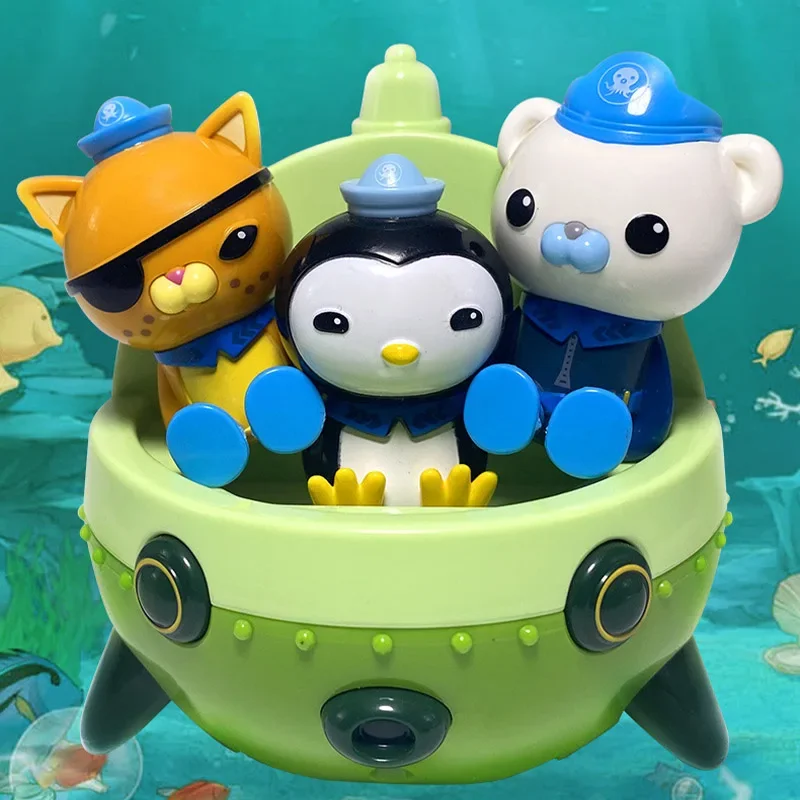 Original Octonauts Zurückziehen Auto Kind Flugzeug Mini Legierung Auto Seepocken Kwazii Peso Reibung Auto Action-figuren Kinder Spielzeug Geschenke