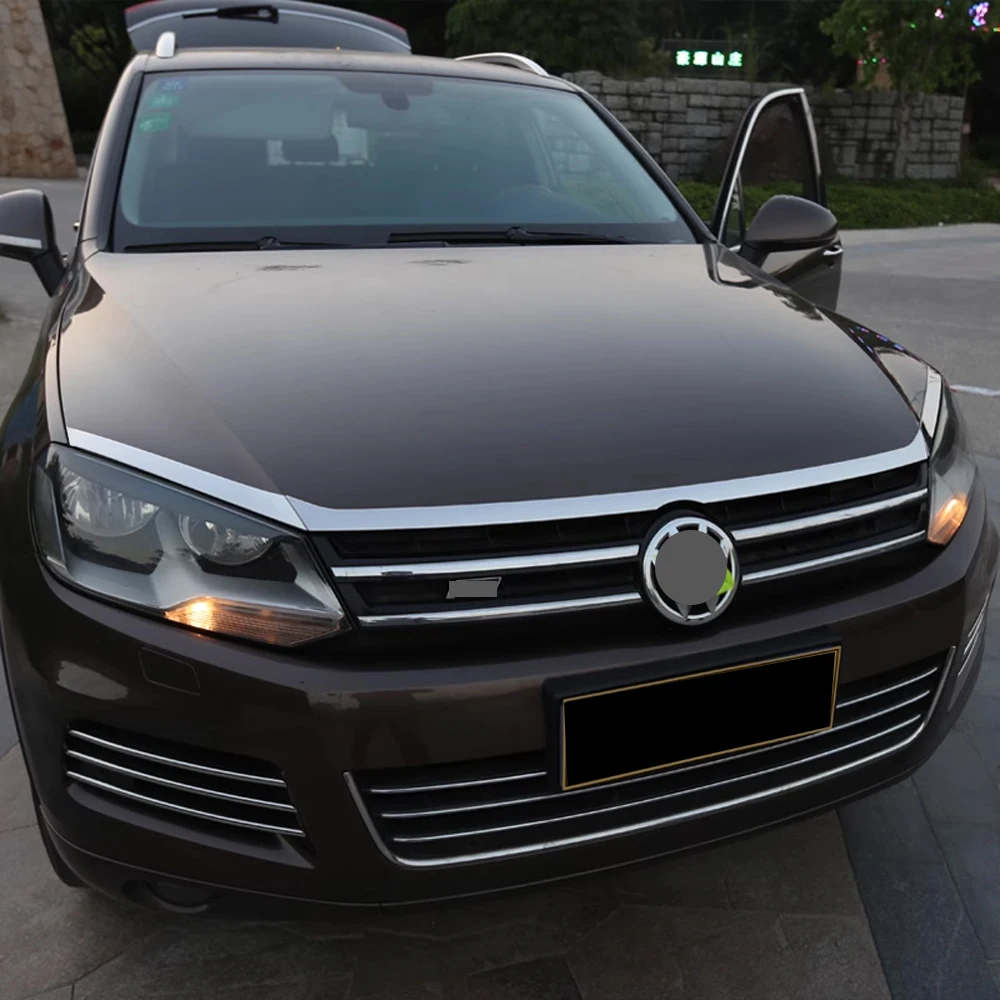 2011-2018 Touareg front hood decorative strip stainless steel hood decorative strip Touareg exterior modification accessories