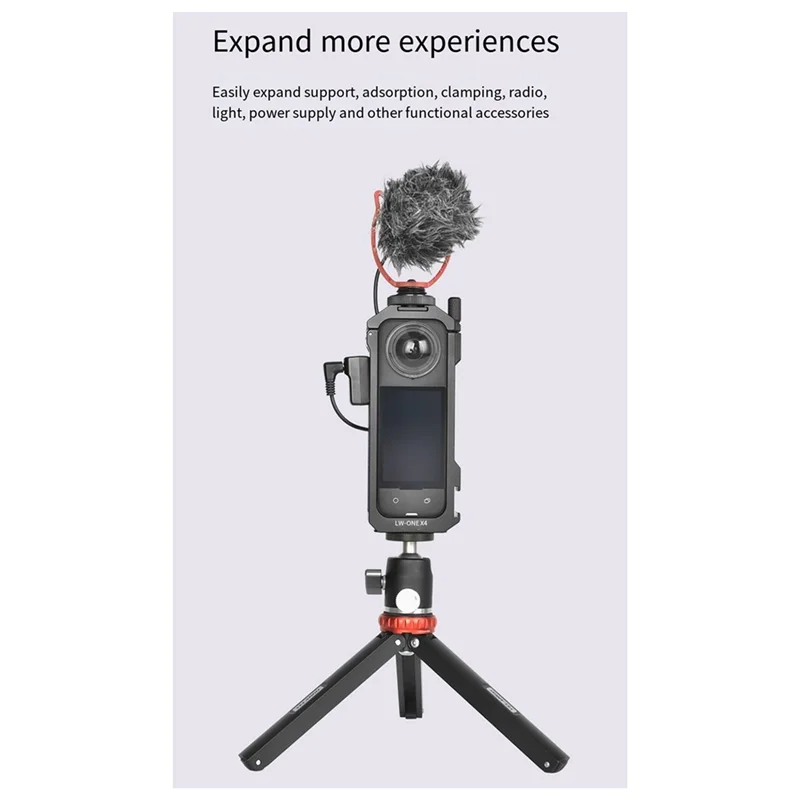 M07K-For Insta360 ONE X4 Metal  Cage Shadow Stone X4 Action Camera Accessory For Insta360 X4 Metal Expansion Bezel