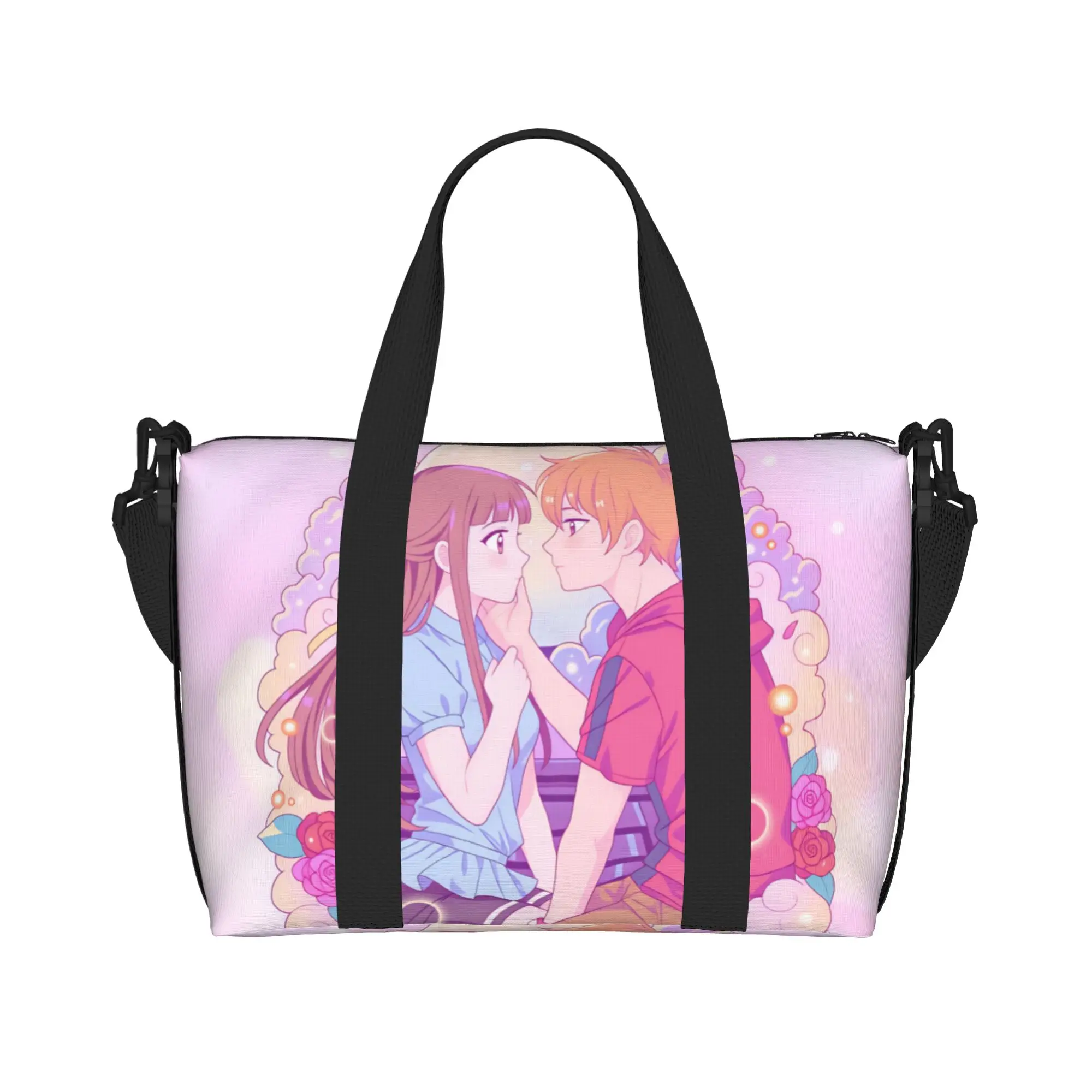 Custom D-Fruits B-Basket Tohru Honda Kyo Sohma Beach Tote Bag Women Extra Large Gym Carry On Anime Travel Shopping Bags