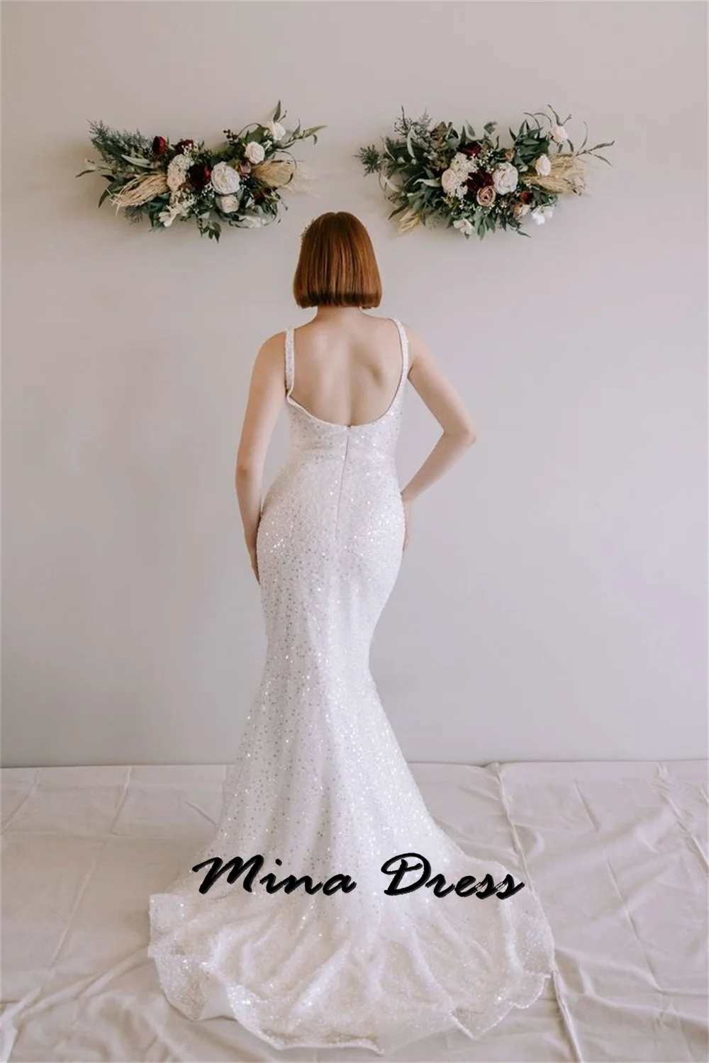 Mina Customized Backless Formal Occasion Dresses for Formal Occasions Sleeveless Evening Dress Evening Dress Stylish Wedding