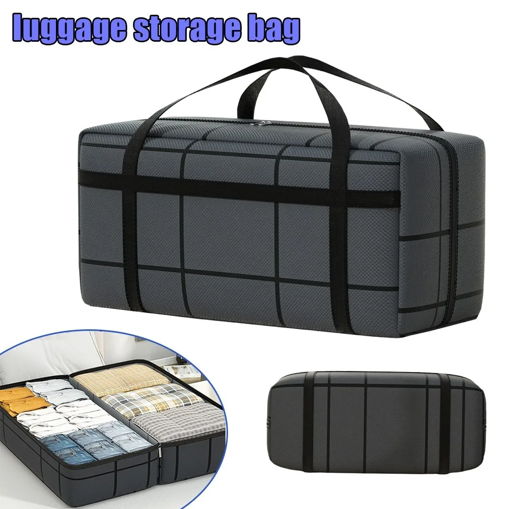 Große verdickte Organizer-Tasche, Bettwäsche, Kleidung, Zuhause, Umzug, Reisen, tragbare Aufbewahrungstasche, staubdicht, wasserdicht, Aufbewahrungstasche, Griffe