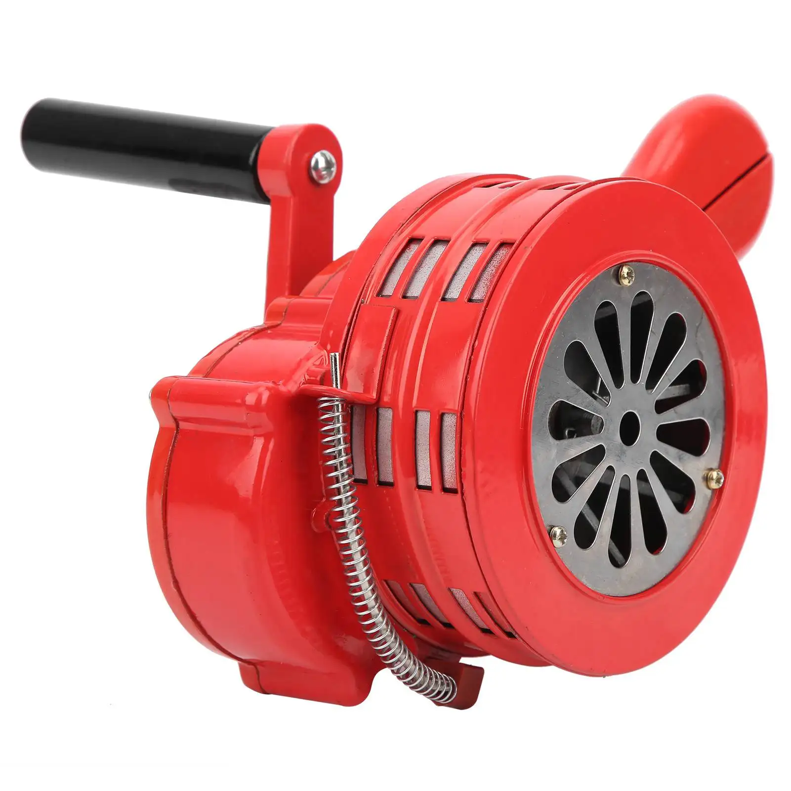Portable Hand Crank Siren 120DB Alarm Metal Housing Red Manual Operated Alarm For Schools Troops factories
