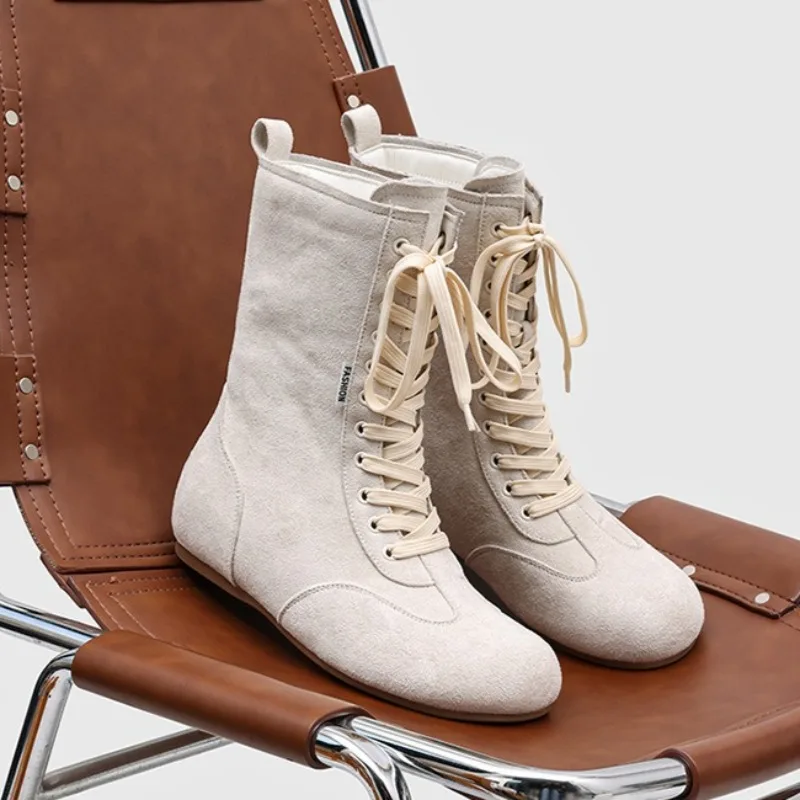 

Men High Top Boots Quality Suede Leather Casual Boots Classic Round Head Lace Up Cowboy Boot Mens Knight Boots Botas Para Hombre