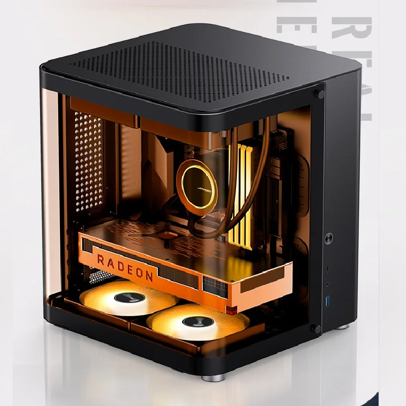 JONSBO TK-1 2.0 Chassis Aluminium Sea View Room Starship Cabin Fish Supports ATX Power Water Cooling MicroATX PC Games