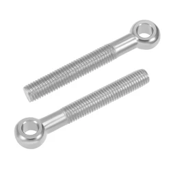 Uxcell 2/5pcs M6 M8 M10 M14 Threaded Eye Bolts Machinery Shoulder Swing Lifting Eye Bolt 304 Stainless Steel Metric Thread