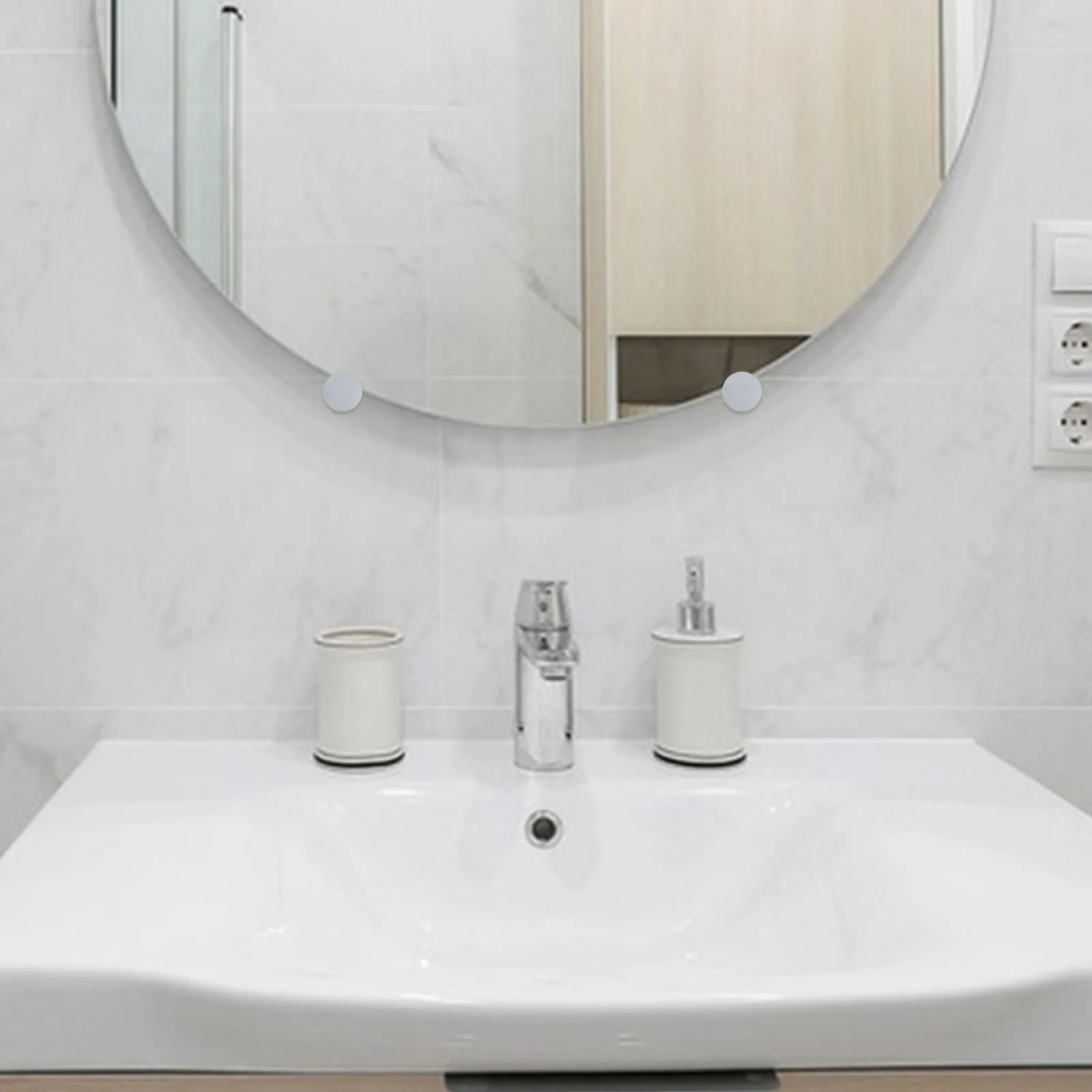 

10Pcs Sturdy Mirror Clamps Wall Mounting Glass Clips Easy Install No Fall Off Mirror Holders Glass Holder Clips