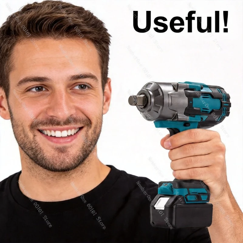 Brushless Impact Wrench 3000N | High-Torque Lithium Battery Car Repair Tool, Industrial Portable Design