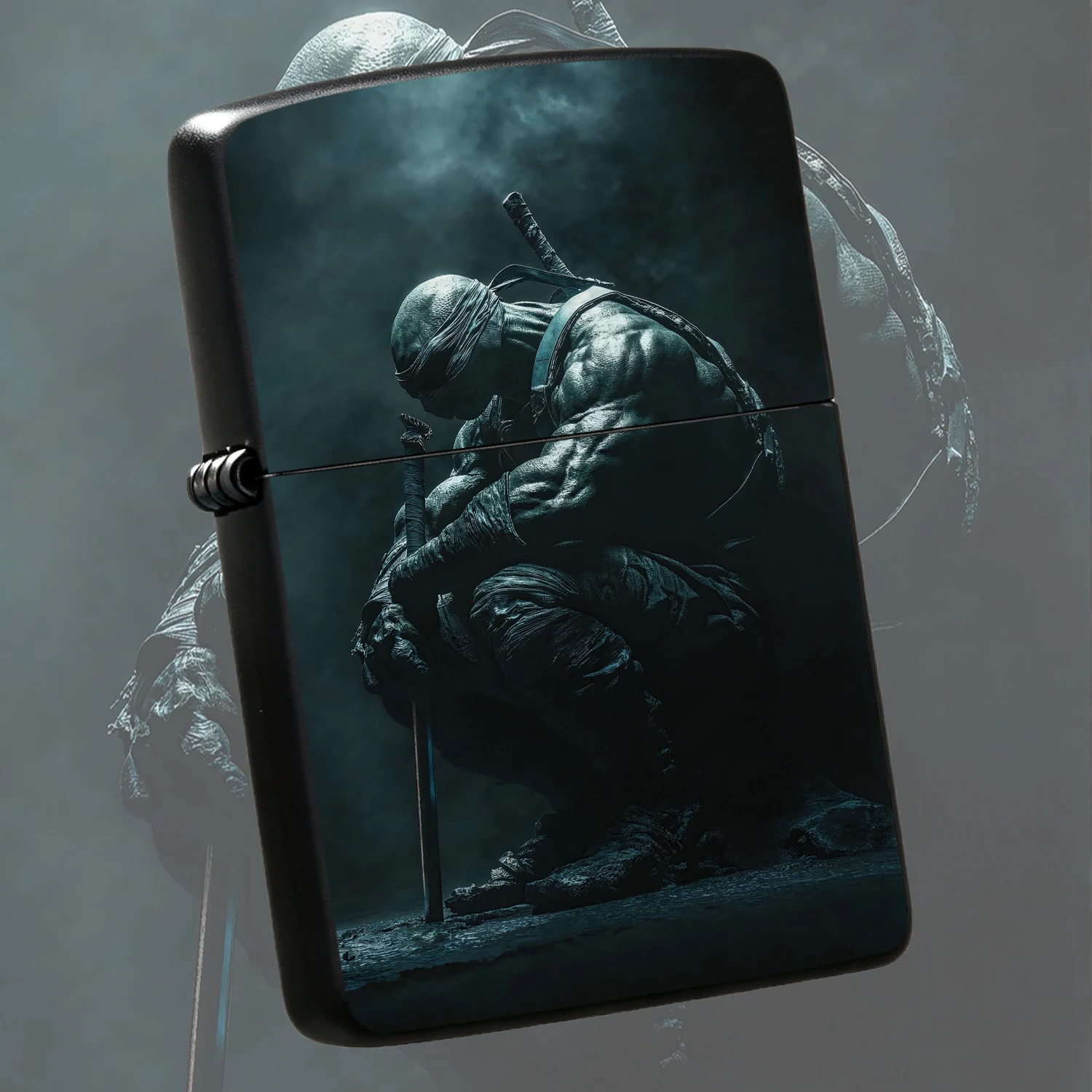 Creative Samurai Themed Lighter, Moody Dark Aesthetic Cool Unique Accessory, Portable Practical Tool For Daily Use, Camping, Lighting Candles Incense, Exquisite Distinctive Gift For Friends And Hobbyists A Humorous And Interesting Lighter