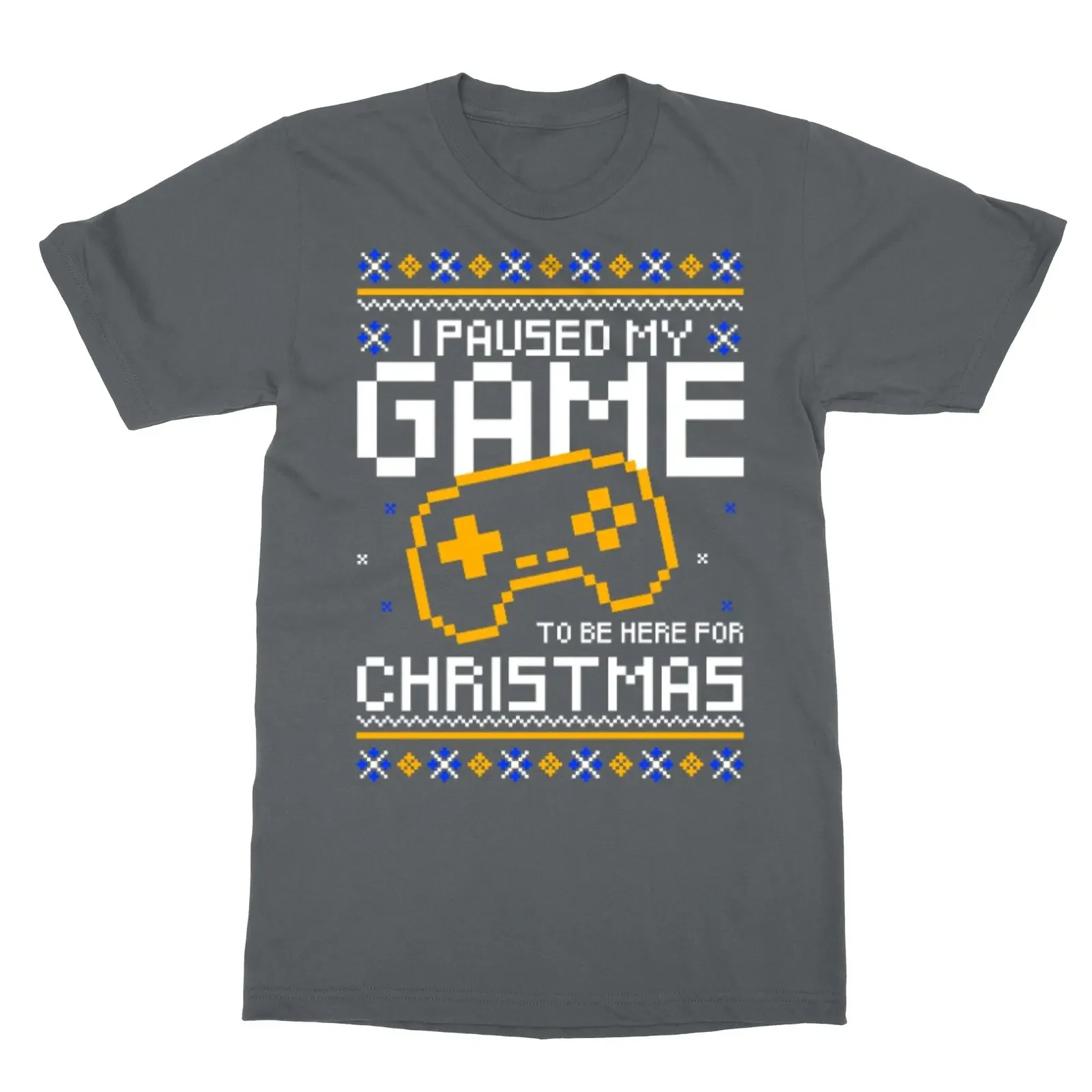 Merry Christmas Paused My Game To Be Here Ugly Xmas Unisex T-Shirt