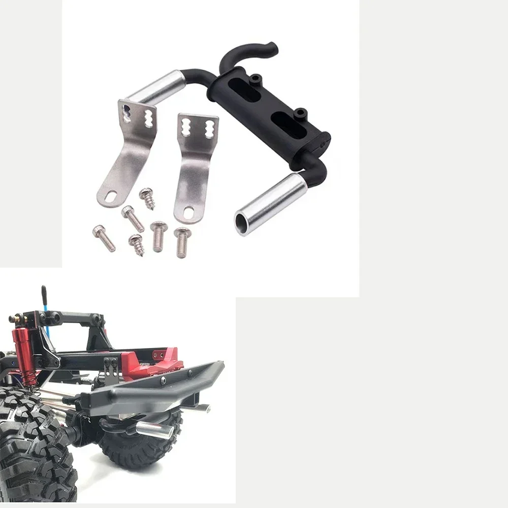 1/10 RC รถโลหะท่อไอเสียท่อไอเสียสําหรับ 1:10 Rock Crawler TRX4 Axial SCX10 90046 RC4WD D90 ชิ้นส่วนตกแต่ง