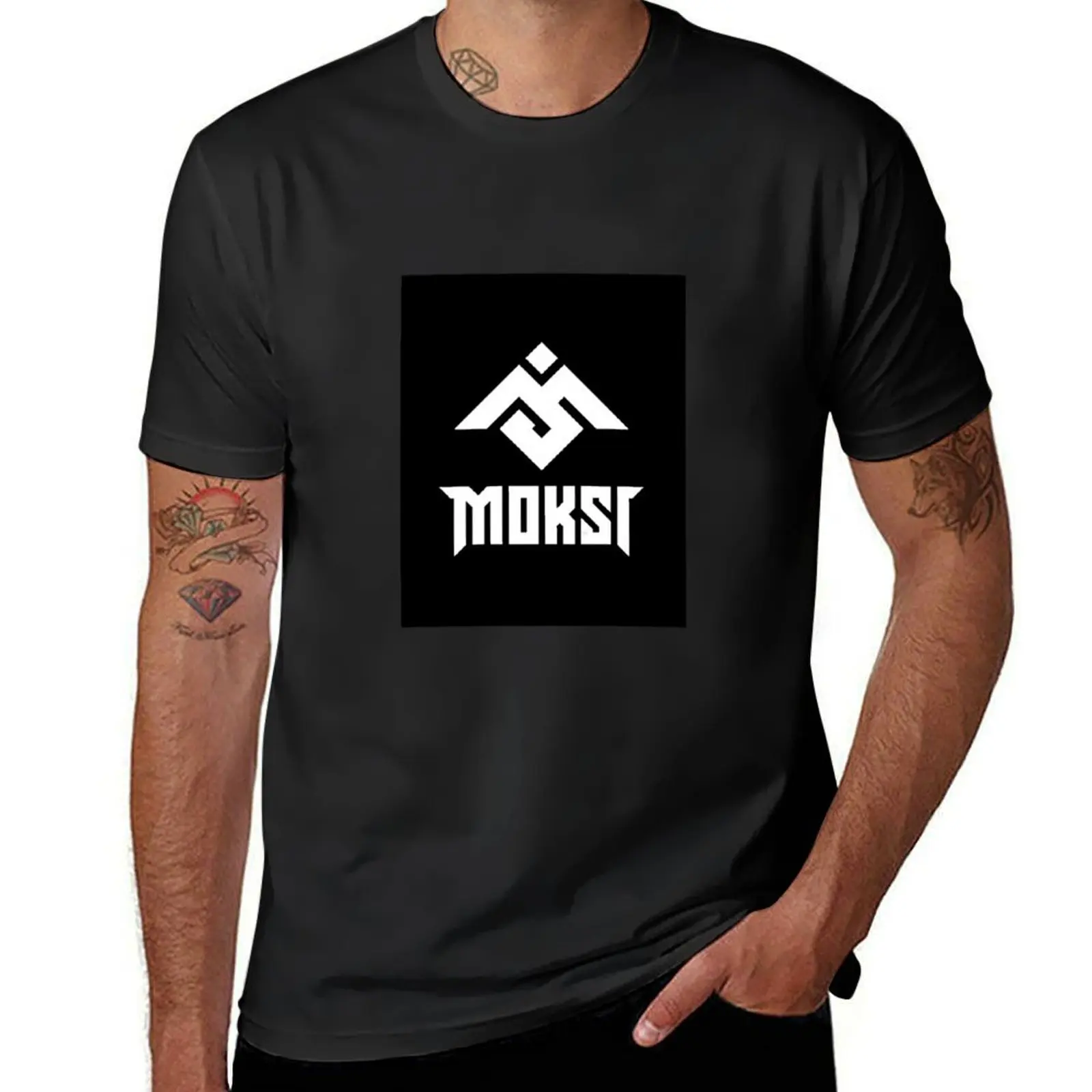 

MOKSI LOGO T-Shirt T-Shirt korean fashion tops sublime aesthetic clothes men clothings