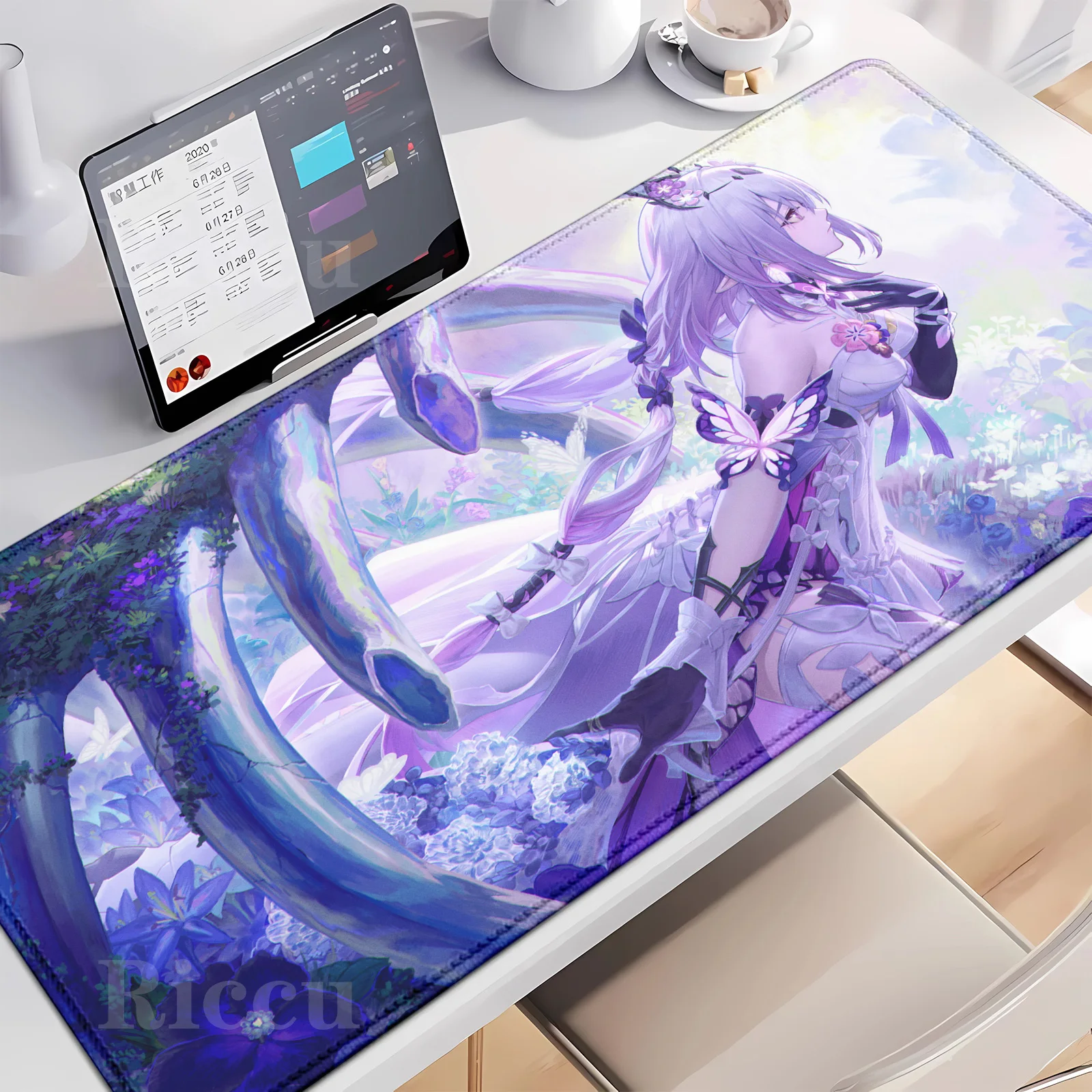

Honkai Star Rail Castorice Anime Large Gaming Mousepad Gamer Printing Mouse Pad Kawaii girl Keyboard Rubber Table Carpet DeskMat