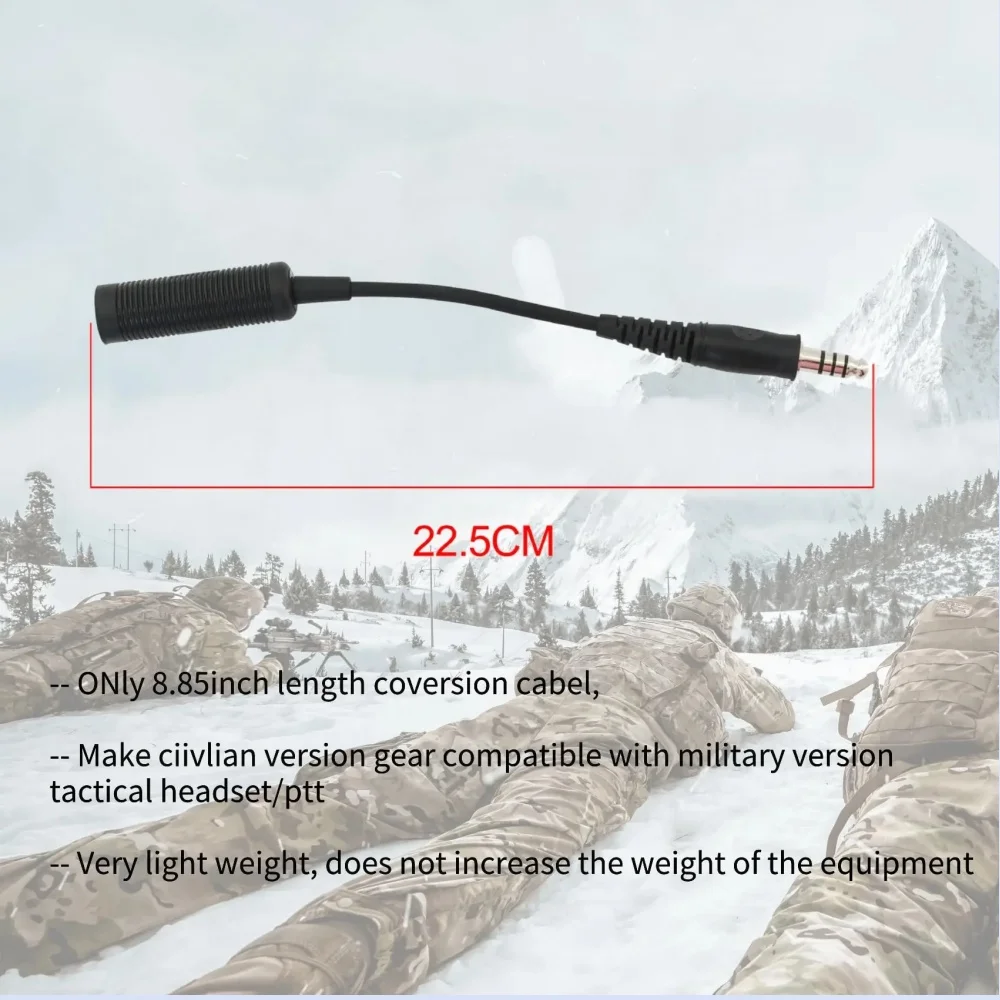 

Преобразованный кабель U-174, тактические гарнитуры для военной/наматовой версии или PTT, совместимые с гарнитурами PTT/страйкбола в гражданской версии