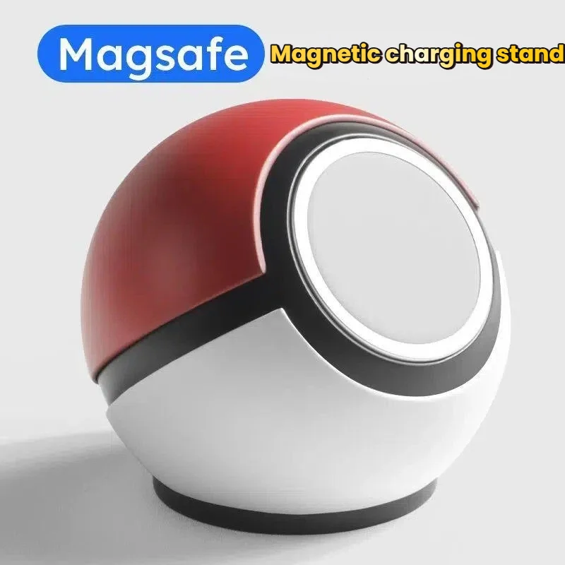 

Pokemon Elf Ball Wireless Charging Creative Stand Apple Watch Phone Magnetic Stand Charging Base Model Decoration Festival Gifts