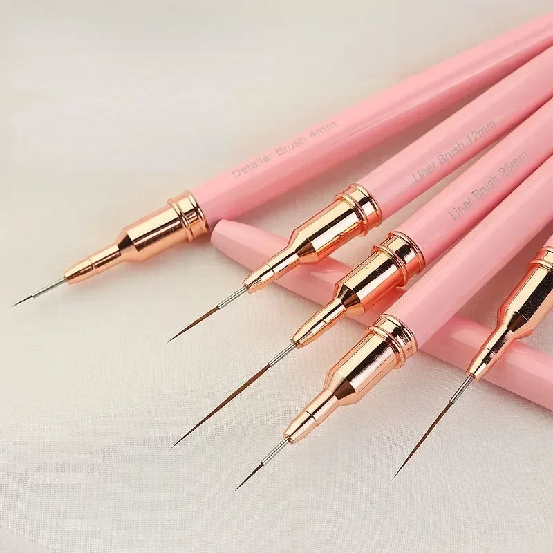 4/8/12/20/25MM Nail Liner Brush Set Handle Nail Art Pen Brush Drawing Lines Stripe Painting Flower Pen Nail Art Manicure Tools