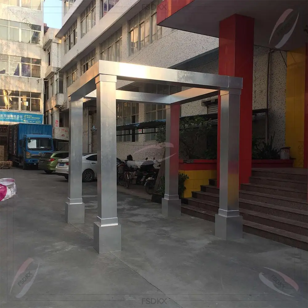 

High Quality Acrylic Chuppah Huppah Wedding Stage Backdrops Canopy Clear Silver Acrylic Arch Mandap Canopy Chuppah