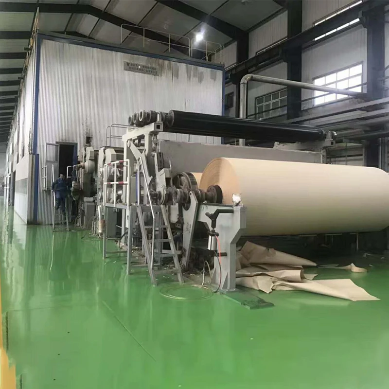 Yugong Brown Corrugated Paper Making Machine for Making Cardboard Boxes and Industrial Packaging Paper with Zigzag Design