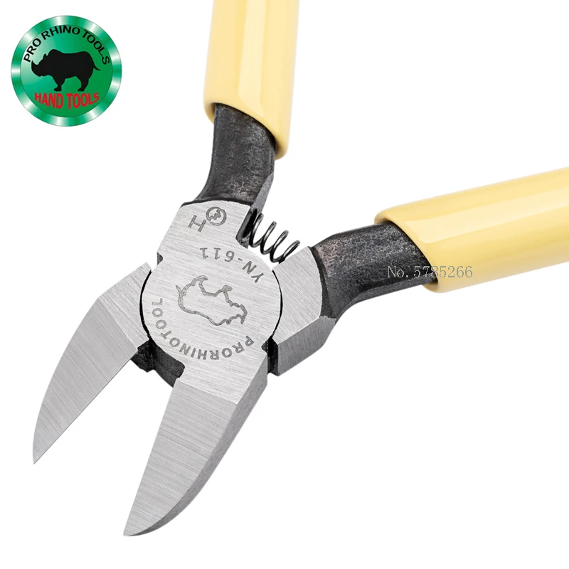 Japanese RHINO 45 Degree Beveled Flat Jaw Pliers 90 Degree Sharp Curved Plastic Diagonal Cutting Pliers