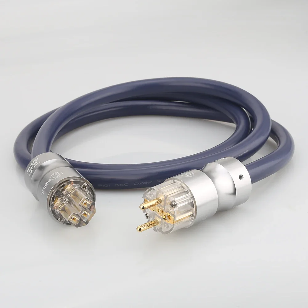 P101 하이 엔드 7N 구리 SCHUKO 전원 케이블 DVD CD AMP 전력선 용 금도금 EU 플러그 hifi 케이블