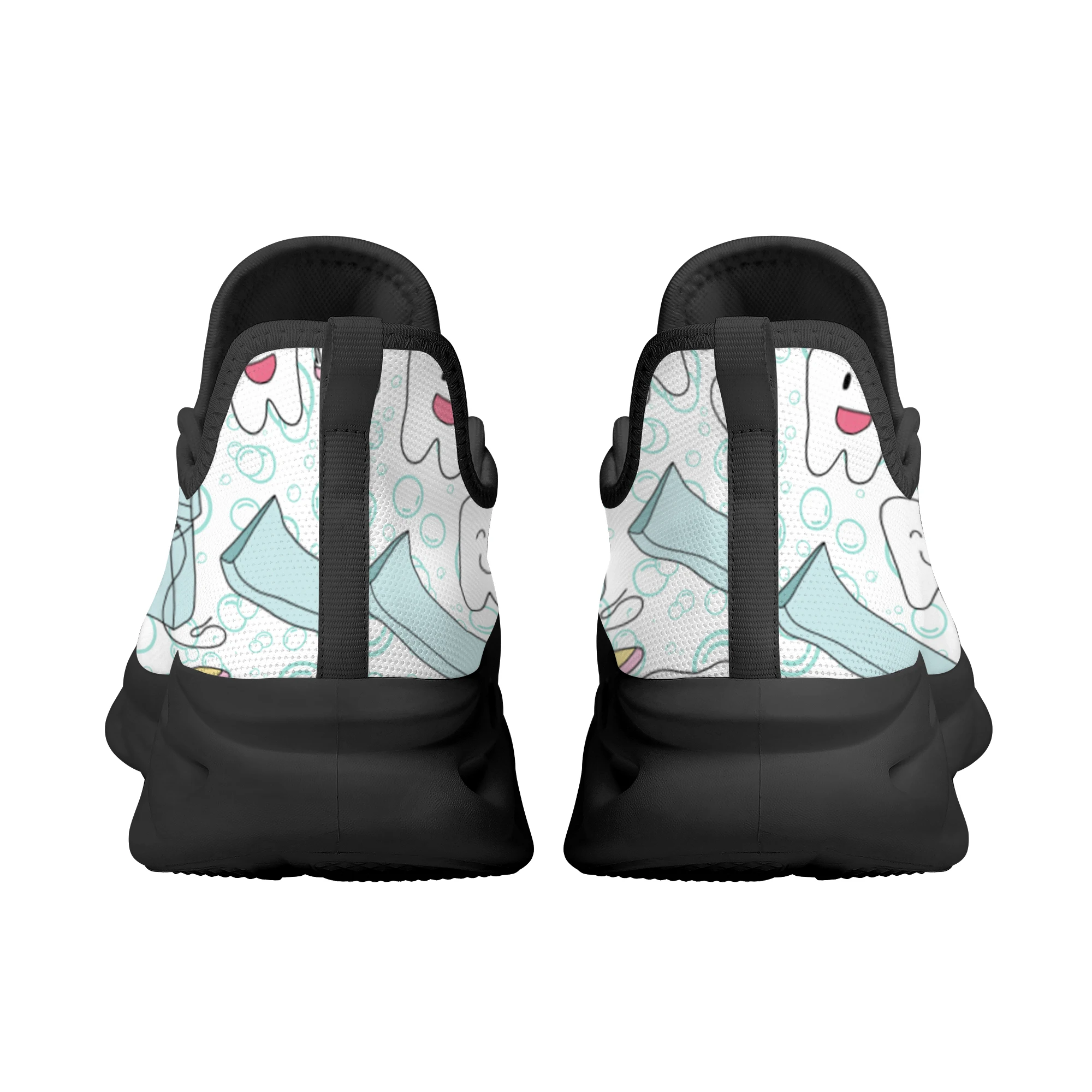 Non-Slip Outdoor Running Shoes New Tooth Design Trend Lace-up Sneakers Teenagers Students Sasual Mesh Nursing Shoes Gift