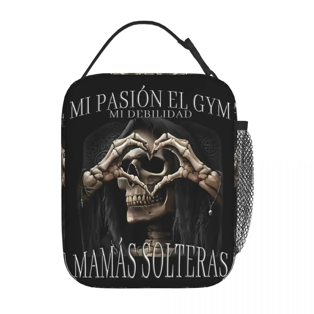 Calacas Chidas Gym Skeleton Insulated Lunch Bags Food Container Portable Cooler Thermal Lunch Boxes For School Office