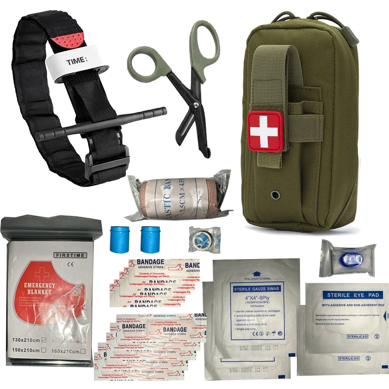 Multifunctional trauma survival kit Emergency medical bag Emergency survival kit Car travel Hiking tourniquet