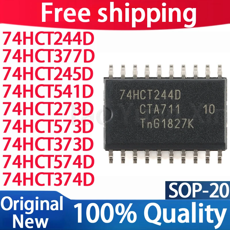 (10 piece)100% New 74HCT244D 74HCT245D 74HCT273D 74HCT373D 74HCT374D 74HCT377D 74HCT541D 74HCT573D 74HCT574D sop-20 Chipset